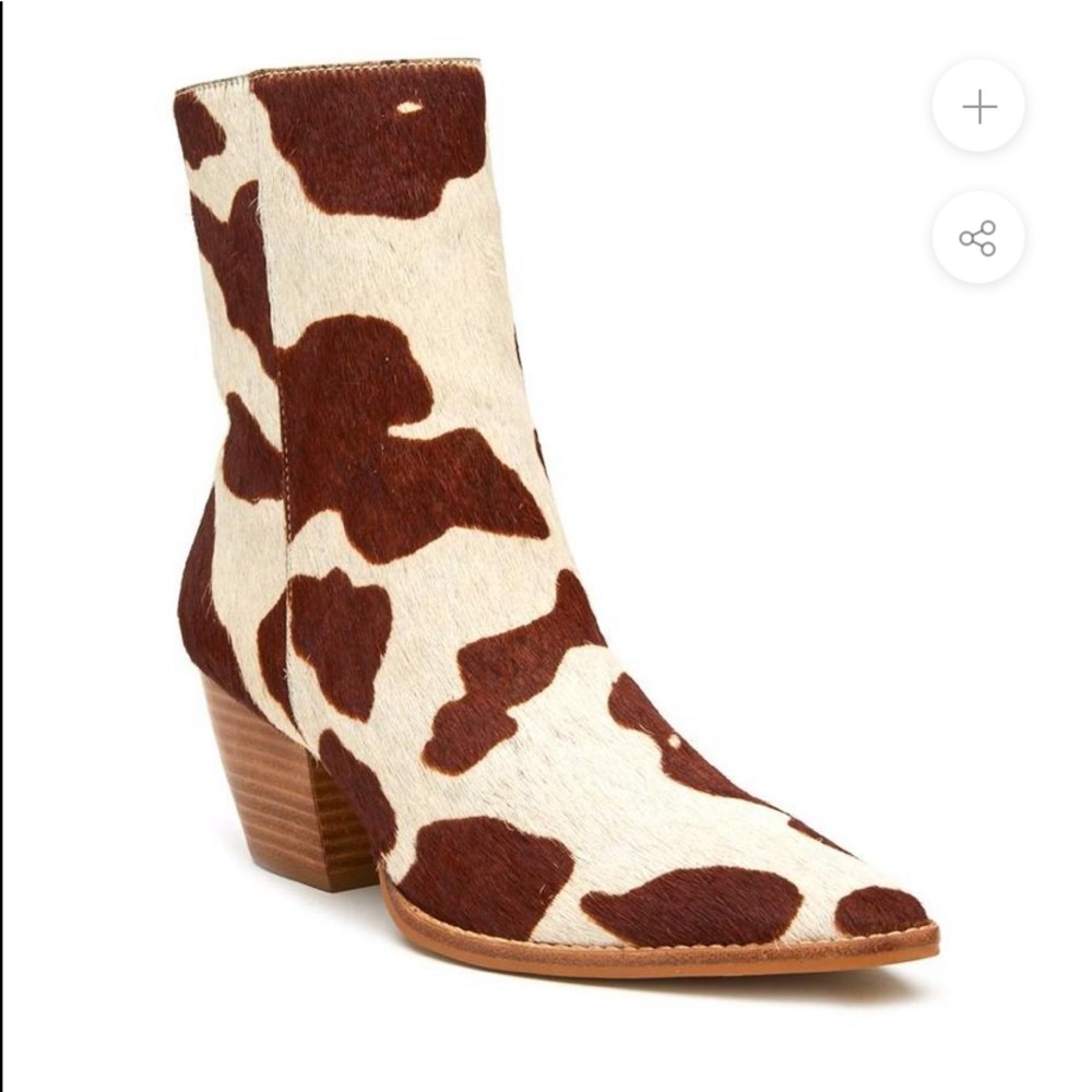 Cow pony hair boots